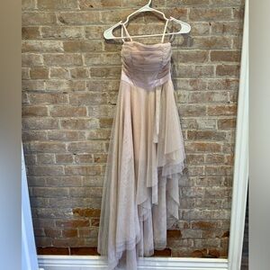 NWT PROM Dress pale pink with very fine sparkles size 0